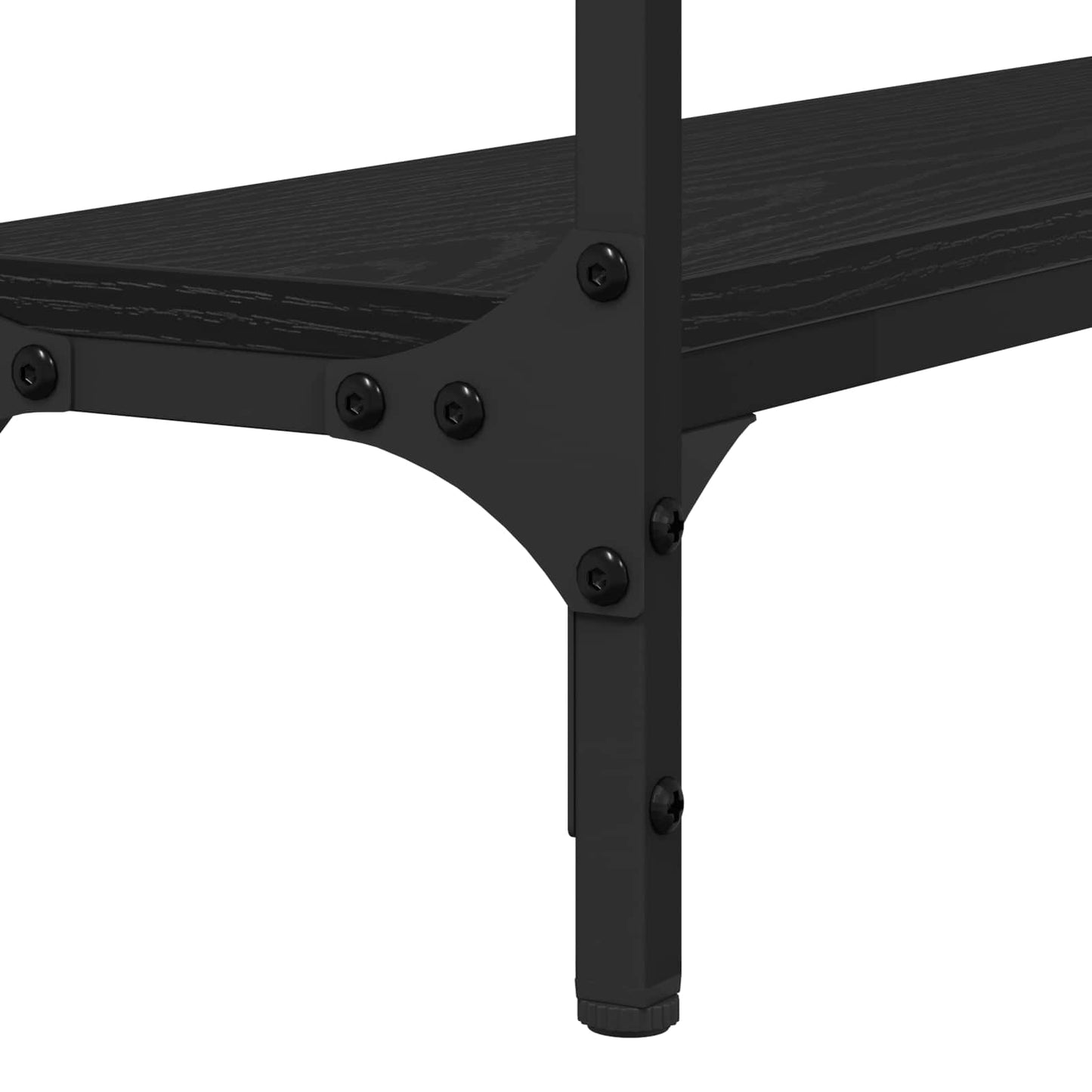 Konsollbord Svart eik 100 x 22,5 x 75 cm Konstruert tre