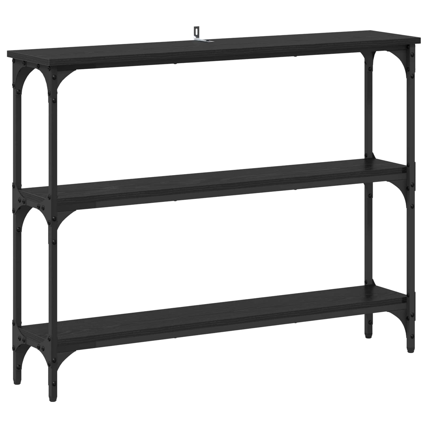 Konsollbord Svart eik 100 x 22,5 x 75 cm Konstruert tre