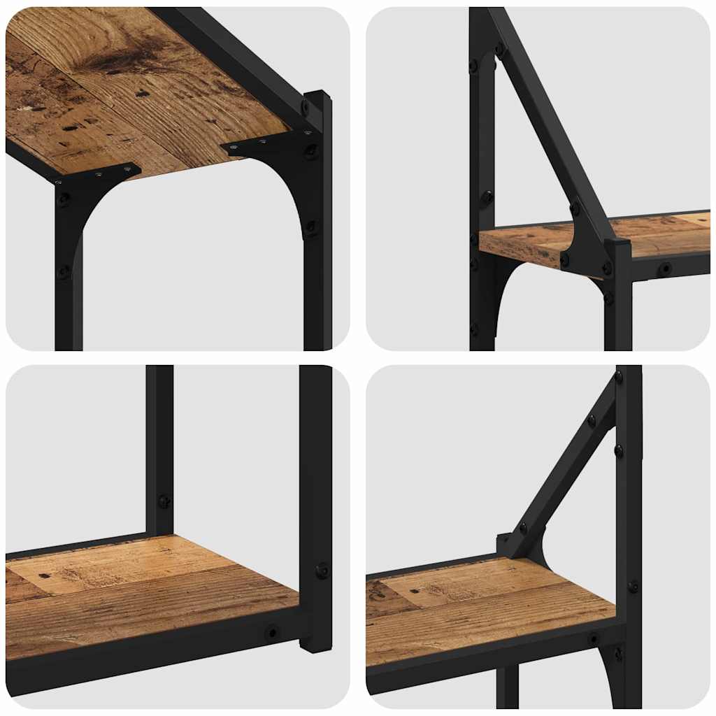 Vegghylle med hylle Gammelt tre 60 x 21 x 51 cm Konstruert tre