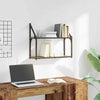 Vegghylle med hylle Gammelt tre 60 x 21 x 51 cm Konstruert tre