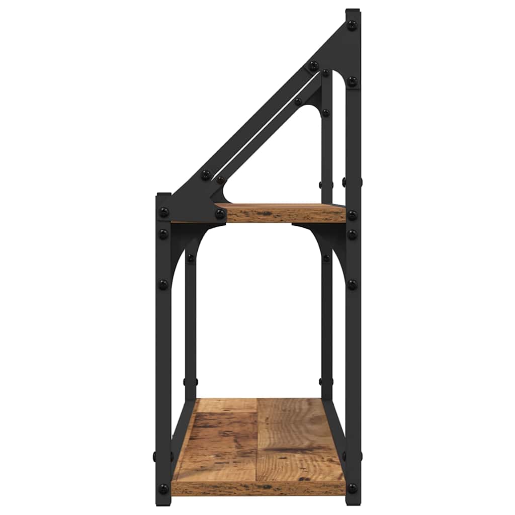 Vegghylle med hylle Gammelt tre 60 x 21 x 51 cm Konstruert tre