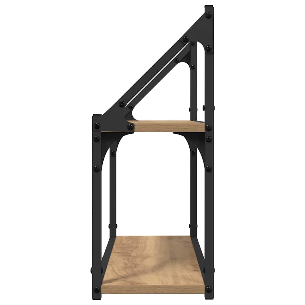 Vegghylle med hylle artisan eik 60 x 21 x 51 cm Konstruert tre