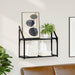 Vegghylle med hylle Svart eik 60 x 21 x 51 cm Konstruert tre