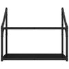 Vegghylle med hylle Svart eik 60 x 21 x 51 cm Konstruert tre
