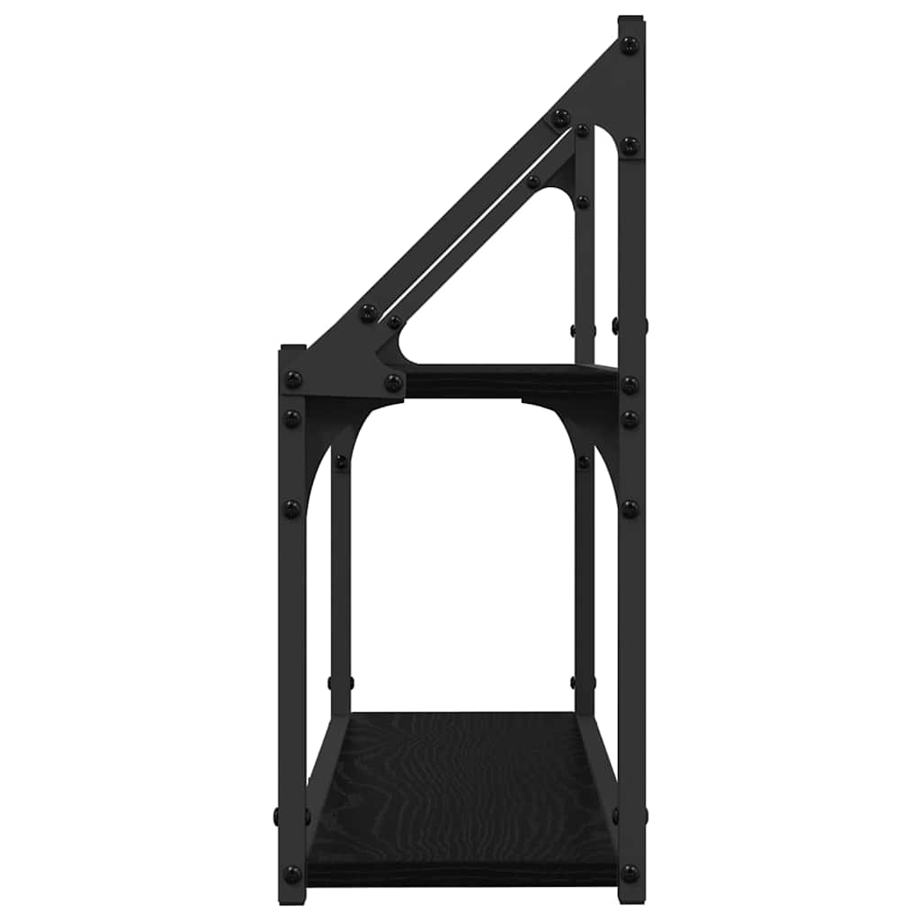 Vegghylle med hylle Svart eik 60 x 21 x 51 cm Konstruert tre