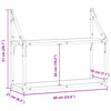 Vegghylle med hylle Svart eik 60 x 21 x 51 cm Konstruert tre