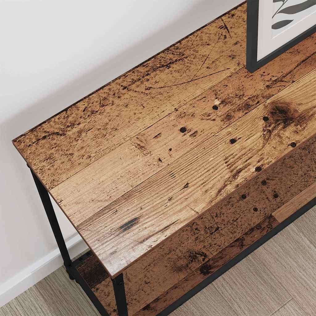 Konsollbord Gammelt tre 101 x 30.5 x 75 cm Konstruert tre
