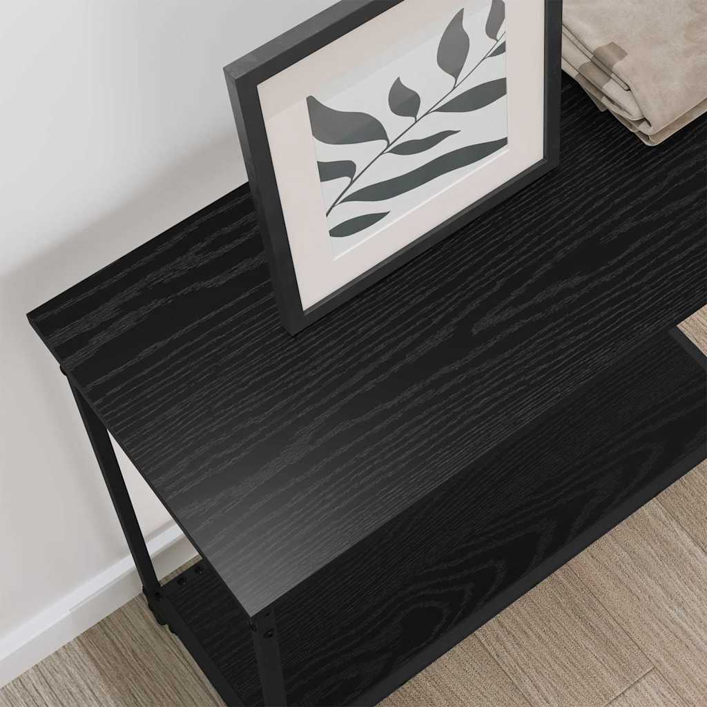 Konsollbord Svart eik 75 x 30.5 x 75 cm Konstruert tre