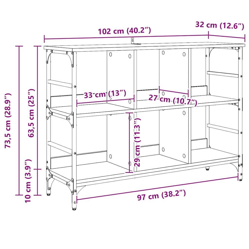 Serviesskap Gammelt tre 102 x 32 x 73,5 cm