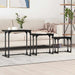 Kaffebord med Nesting 3 pcs Svart eik Konstruert tre