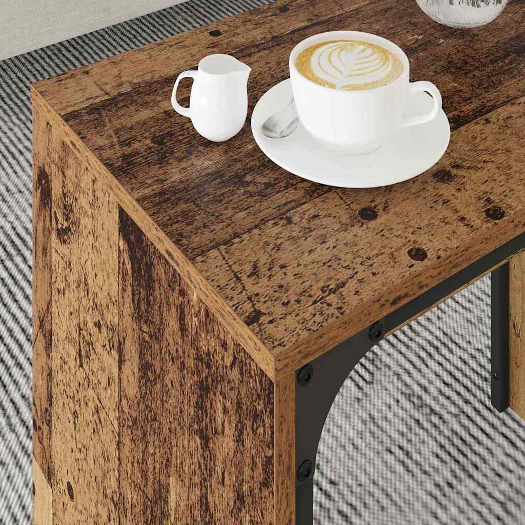 Kaffebord 3 pcs Gammelt tre Konstruert tre