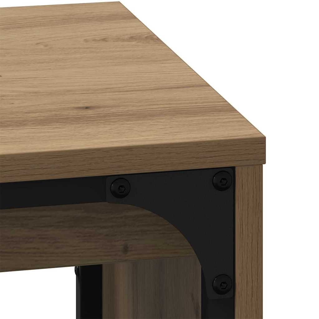 Kaffebord 3 pcs Artisan Eik Konstruert tre