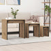Kaffebord 3 pcs Artisan Eik Konstruert tre