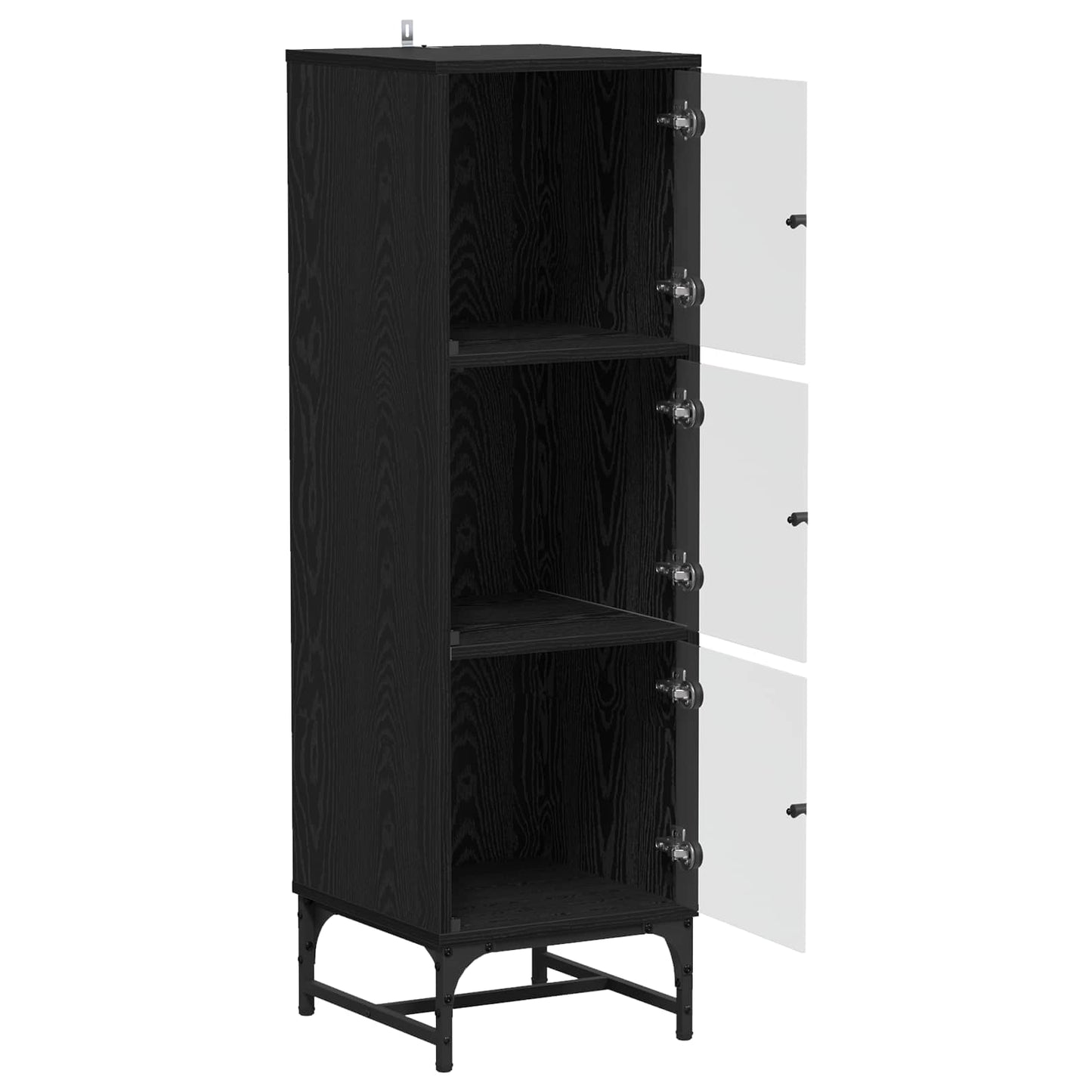 Serviesskap Svart Eik 35 x 37 x 117 cm
