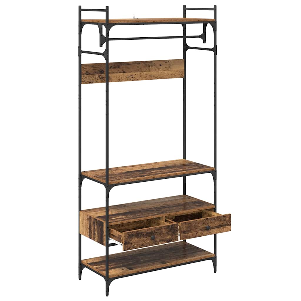 Garderobeskap Gammelt tre 89 x 39 x 184.5 cm Konstruert tre