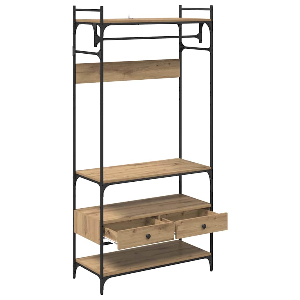 Garderobeskap artisan eik 89 x 39 x 184.5 cm Konstruert tre
