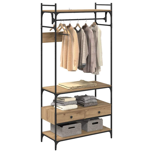Garderobeskap artisan eik 89 x 39 x 184.5 cm Konstruert tre