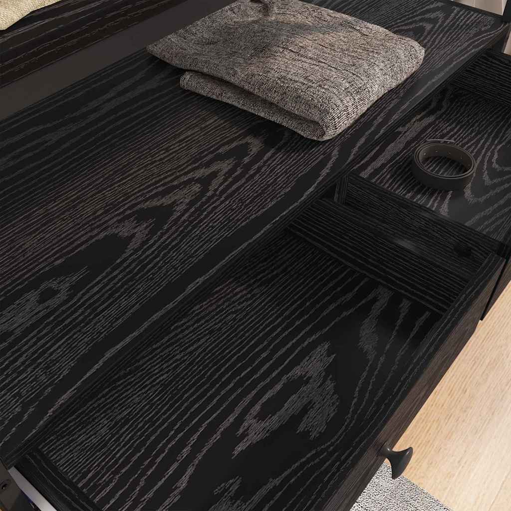 Garderobeskap Svart eik 89 x 39 x 184.5 cm Konstruert tre