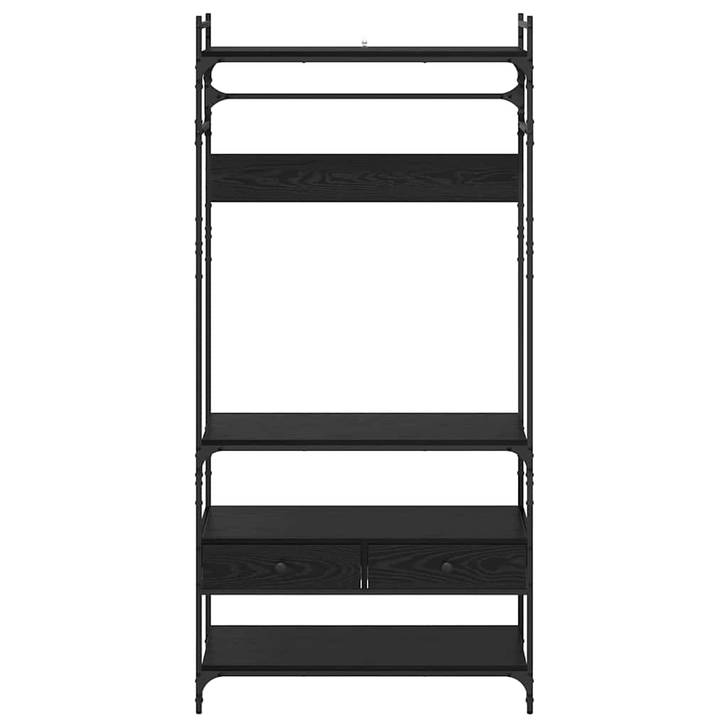 Garderobeskap Svart eik 89 x 39 x 184.5 cm Konstruert tre