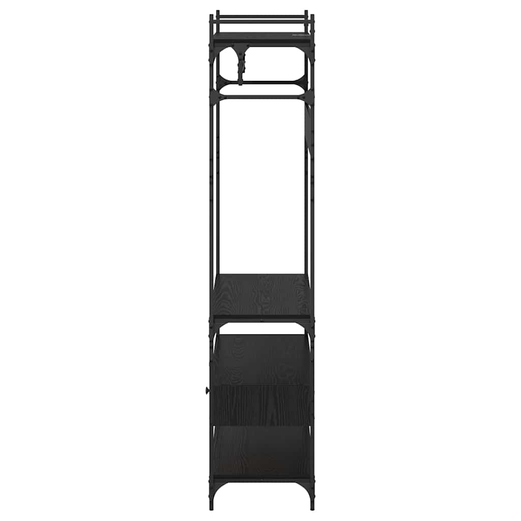 Garderobeskap Svart eik 89 x 39 x 184.5 cm Konstruert tre