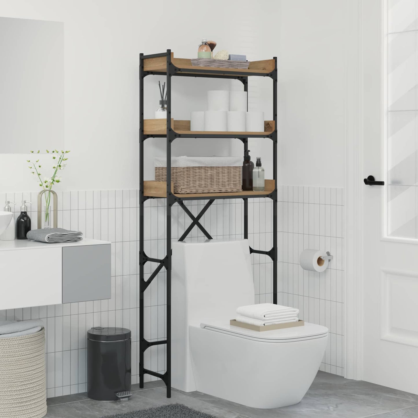 Vaskemaskinhylle Artisan Eik 67 x 25 x 163 cm Konstruert tre