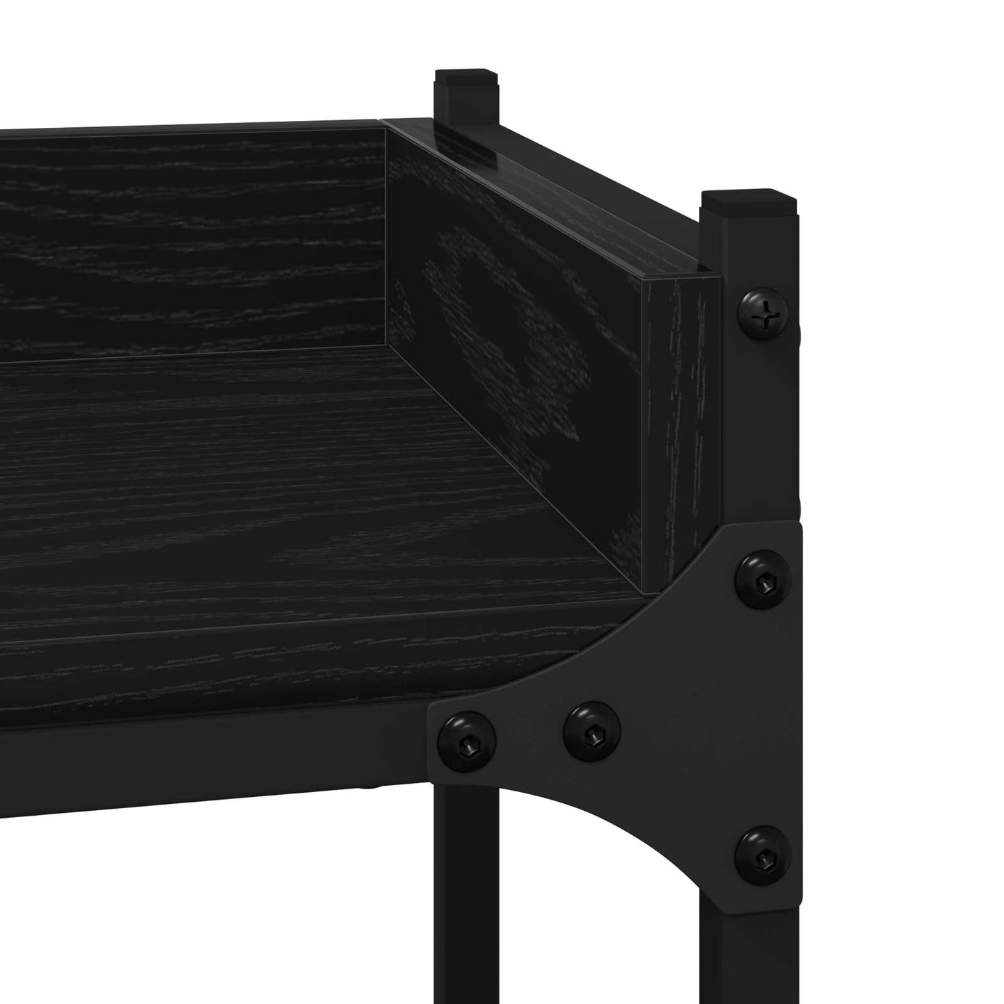 Vaskemaskinhylle Svart 0ak 67 x 25 x 163 cm Konstruert tre