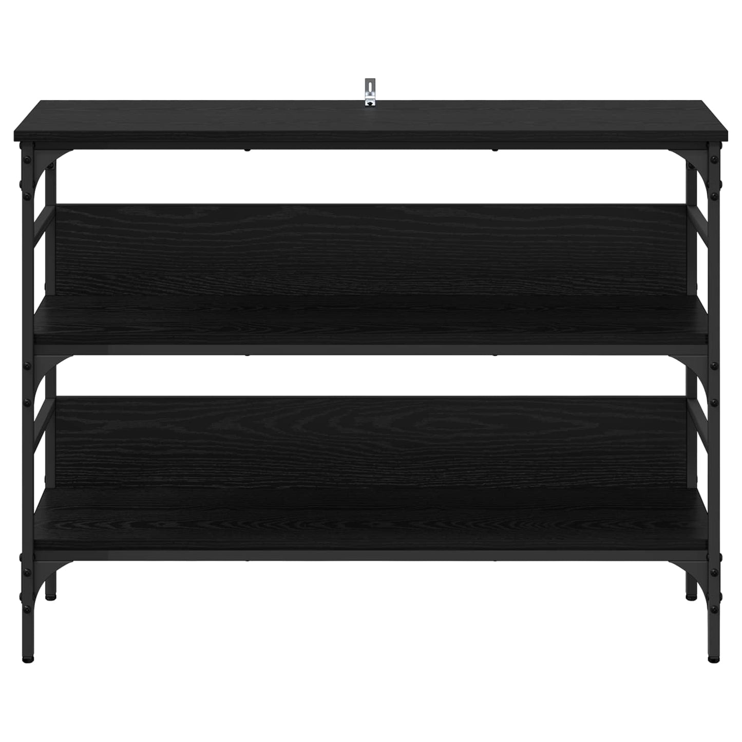 Konsollbord med hylle Svart eik 100 x 32 x 75 cm Konstruert tre