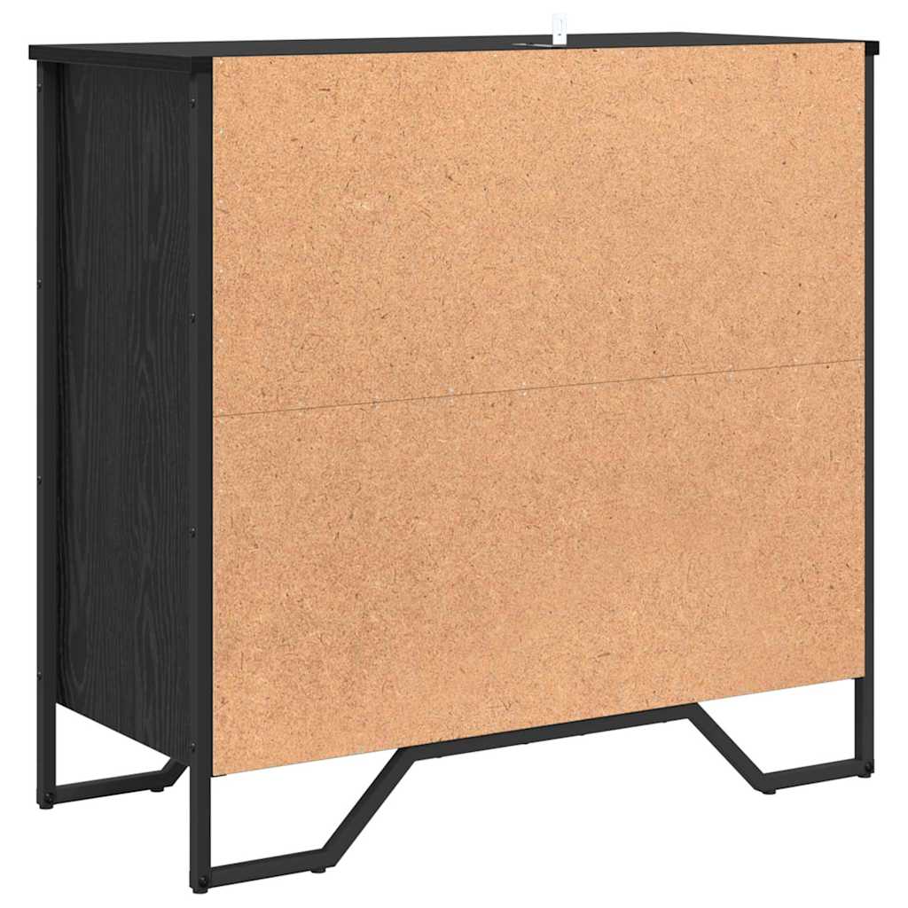 Serviesskap med skuff Svart Eik 79,5 x 35,5 x 74,5 cm