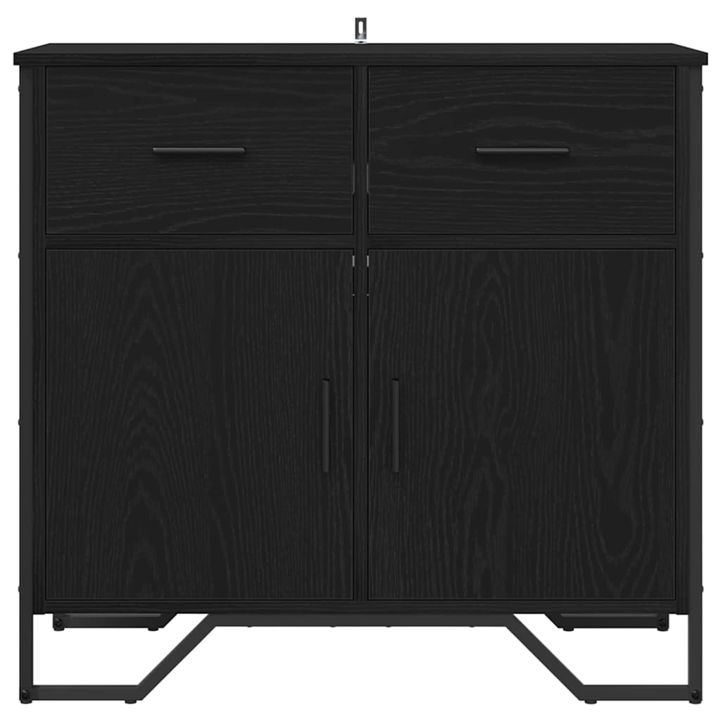 Serviesskap med skuff Svart Eik 79,5 x 35,5 x 74,5 cm