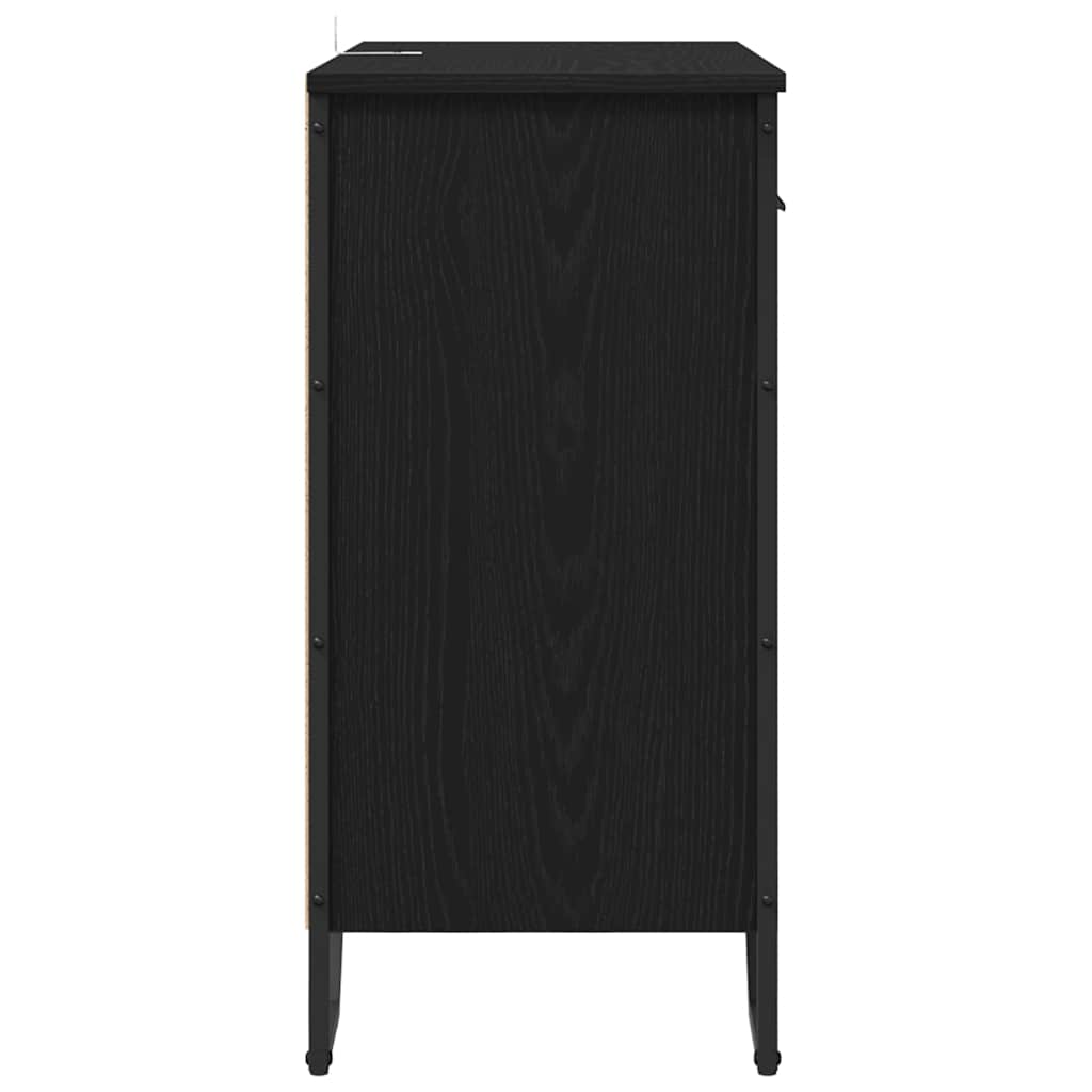 Serviesskap med skuff Svart Eik 79,5 x 35,5 x 74,5 cm
