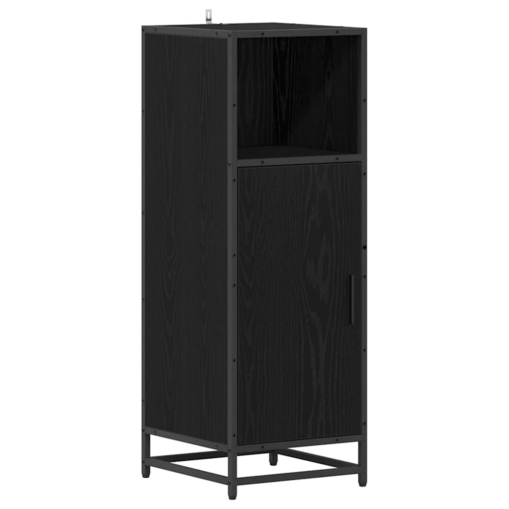 Baderomsskap Svart eik 35 x 37.5 x 100 cm Konstruert tre