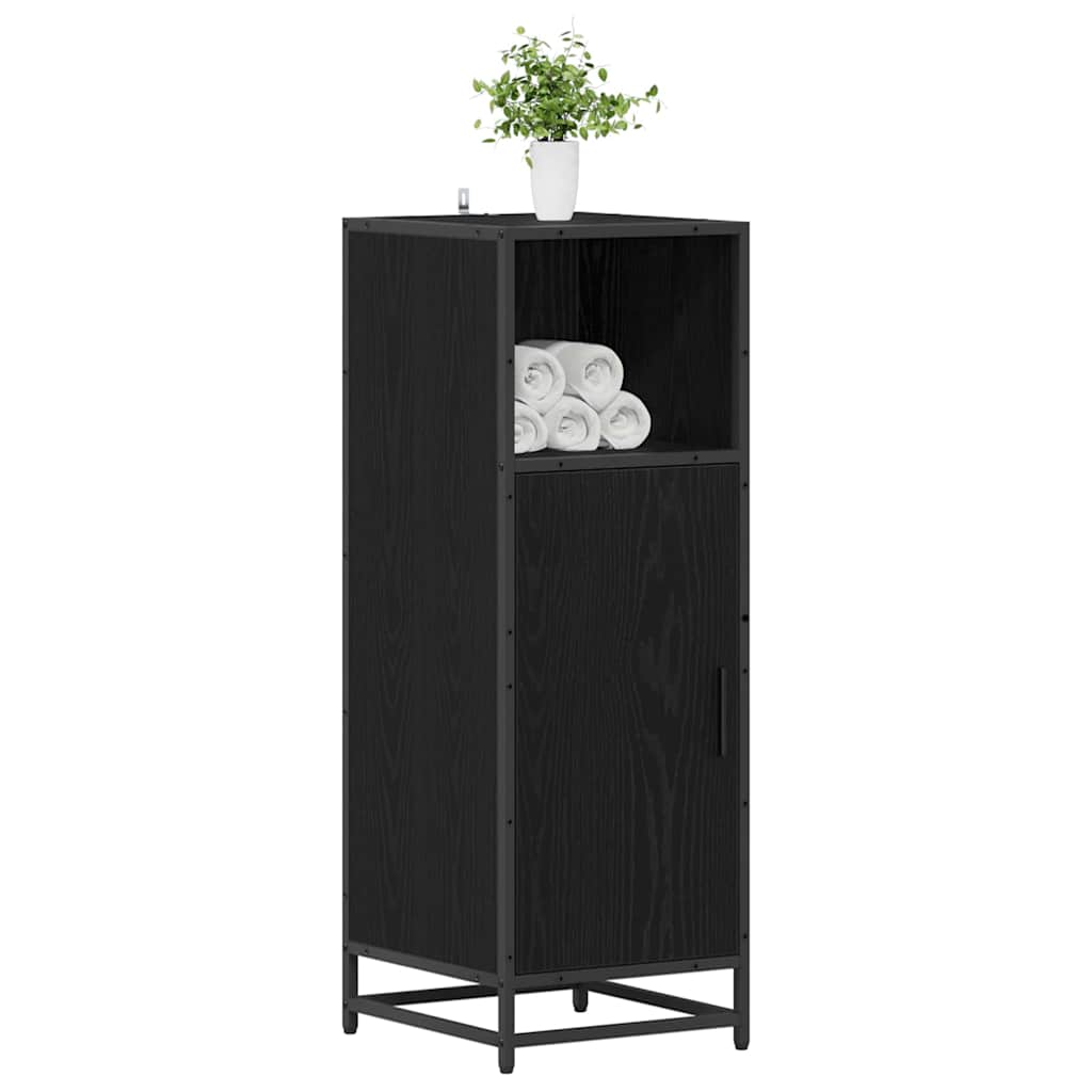 Baderomsskap Svart eik 35 x 37.5 x 100 cm Konstruert tre