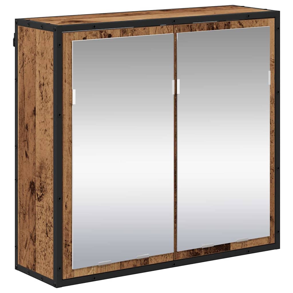 Vegghylle med hylle Veggmontert Gammelt tre 65 x 20 x 60 cm