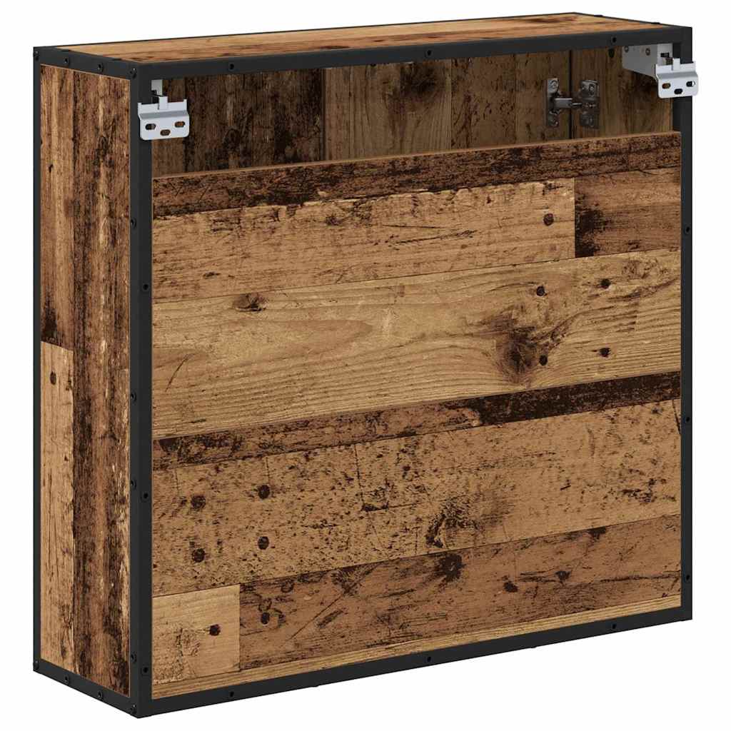 Vegghylle med hylle Veggmontert Gammelt tre 65 x 20 x 60 cm