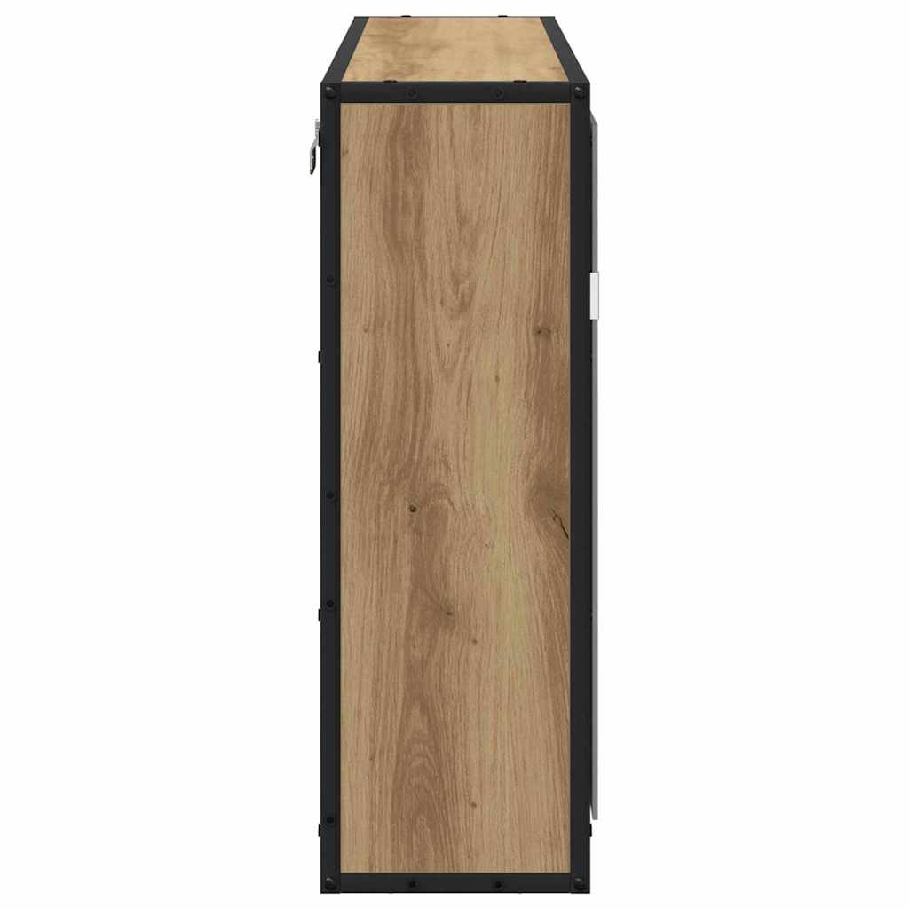 Vegghylle med hylle Veggmontert Artisan Eik 65 x 20 x 60 cm