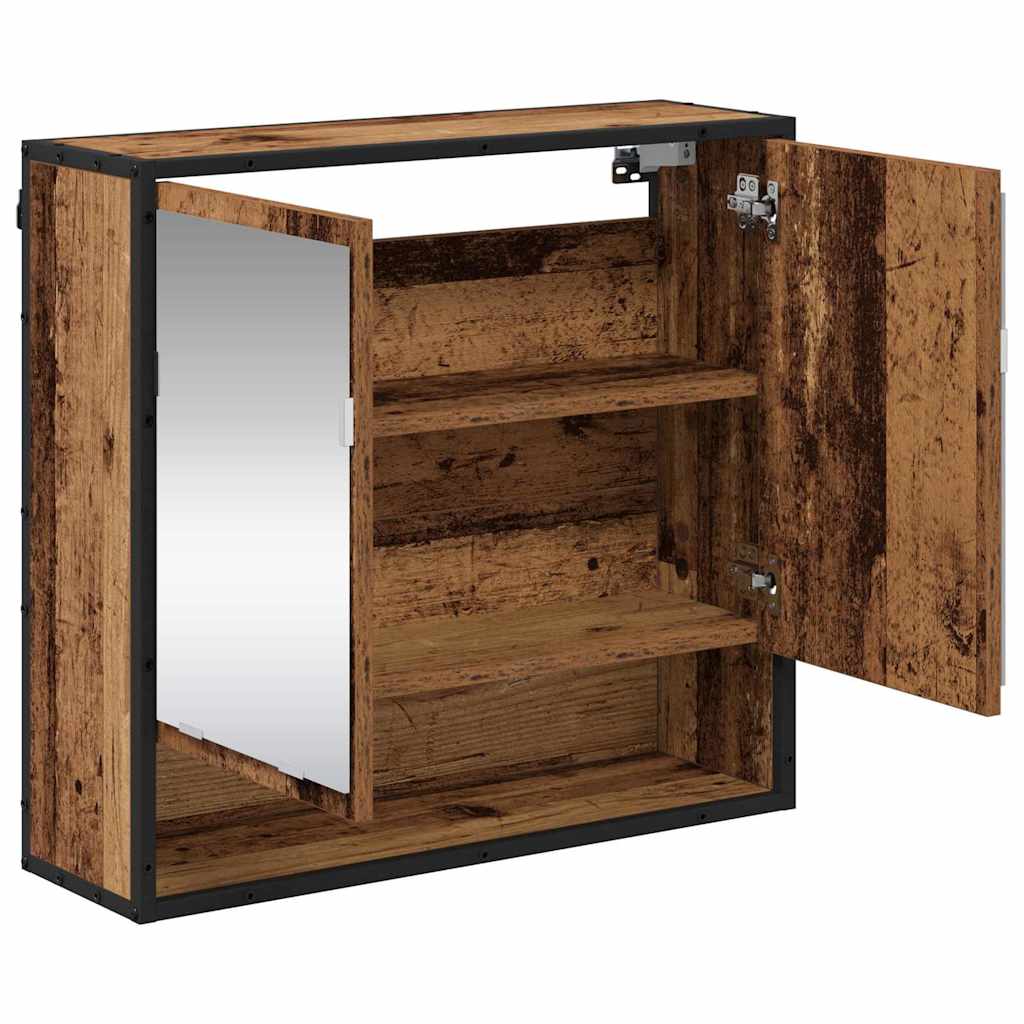 Vegghylle med hylle Veggmontert Gammelt tre 65 x 20 x 60 cm