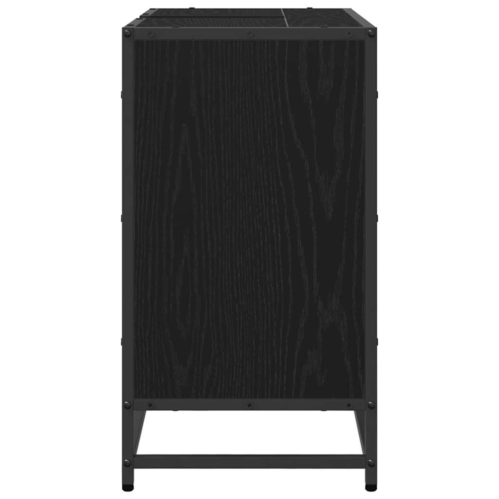 Baderomsvaskeskap Svart Eik 65 x 33 x 60 cm Konstruert tre