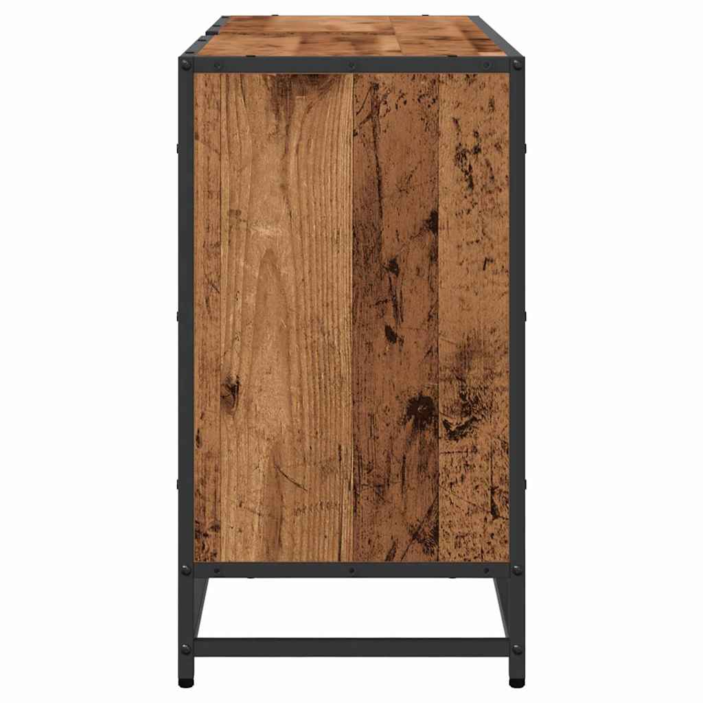 Baderomsskap med dør Gamle tre 90 x 33 x 60 cm Konstruert tre