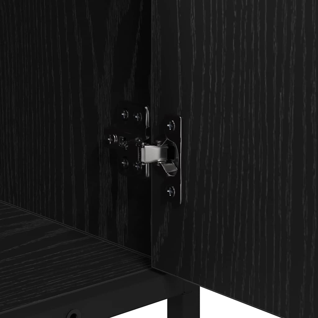 Baderomsvaskeskap Svart eik 65 x 33 x 60 cm Ingeniørtre og stål