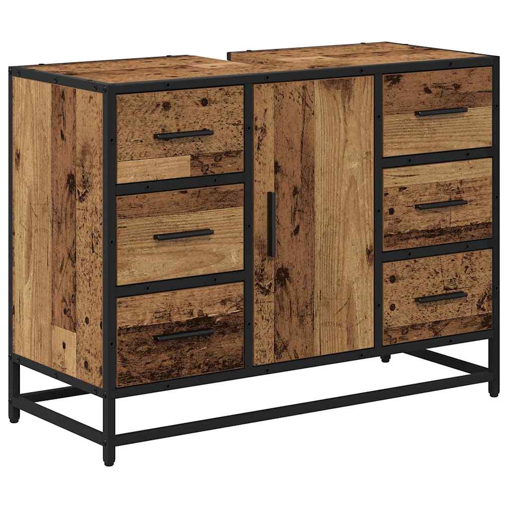 Baderomsvaskeskap Gammelt tre 80 x 33 x 60 cm Konstruert tre
