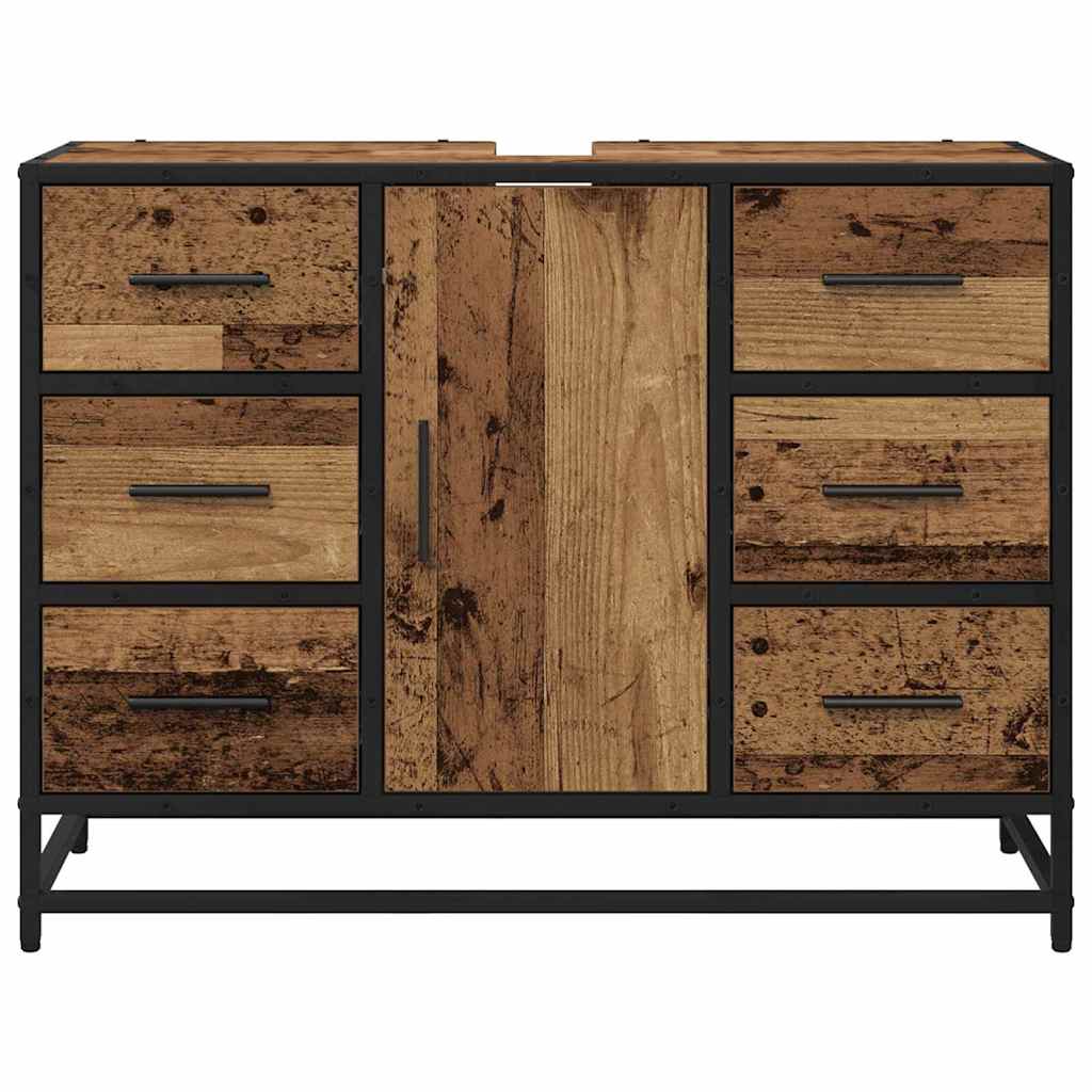 Baderomsvaskeskap Gammelt tre 80 x 33 x 60 cm Konstruert tre