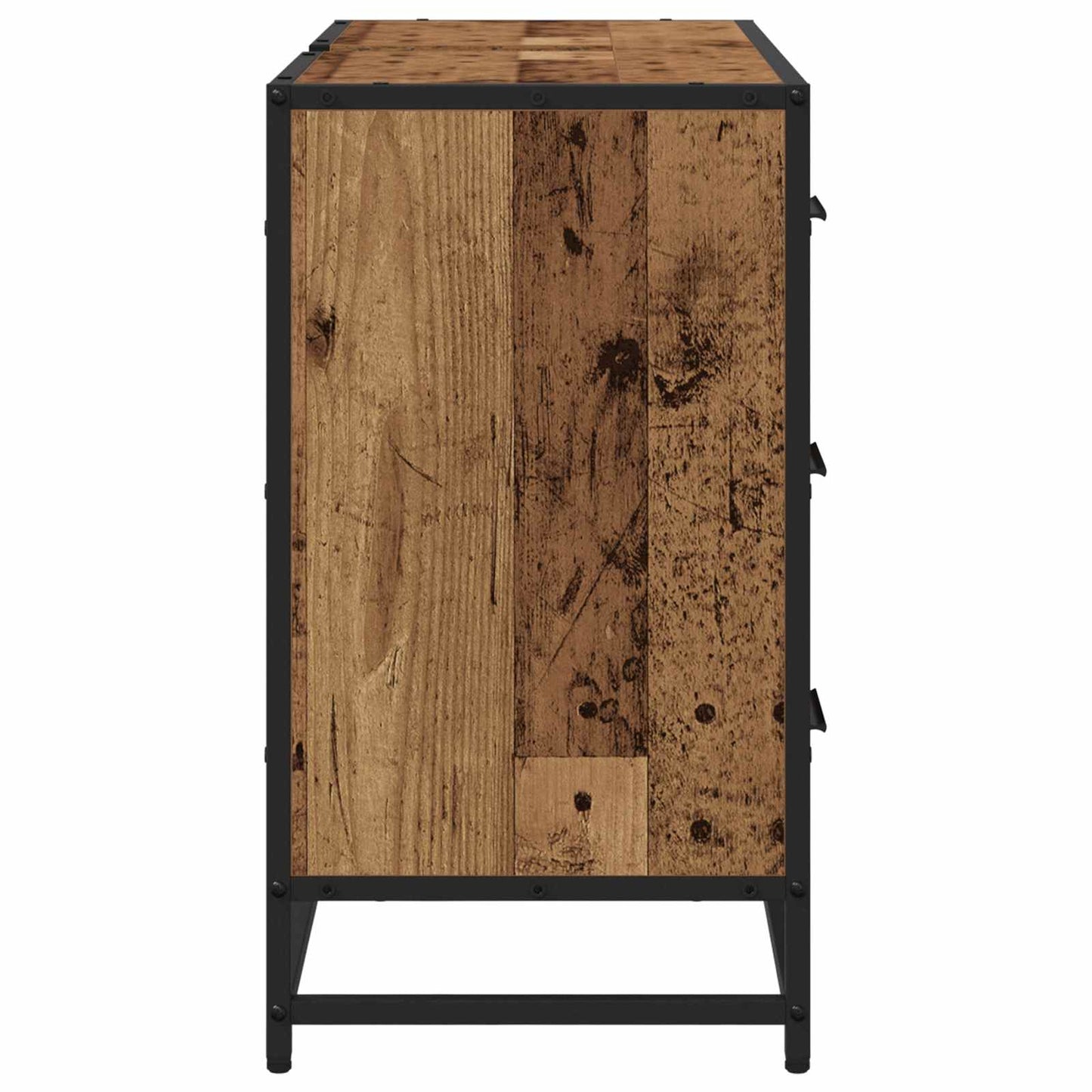 Baderomsskap med skuff Gamle tre 80 x 33 x 60 cm Konstruert tre