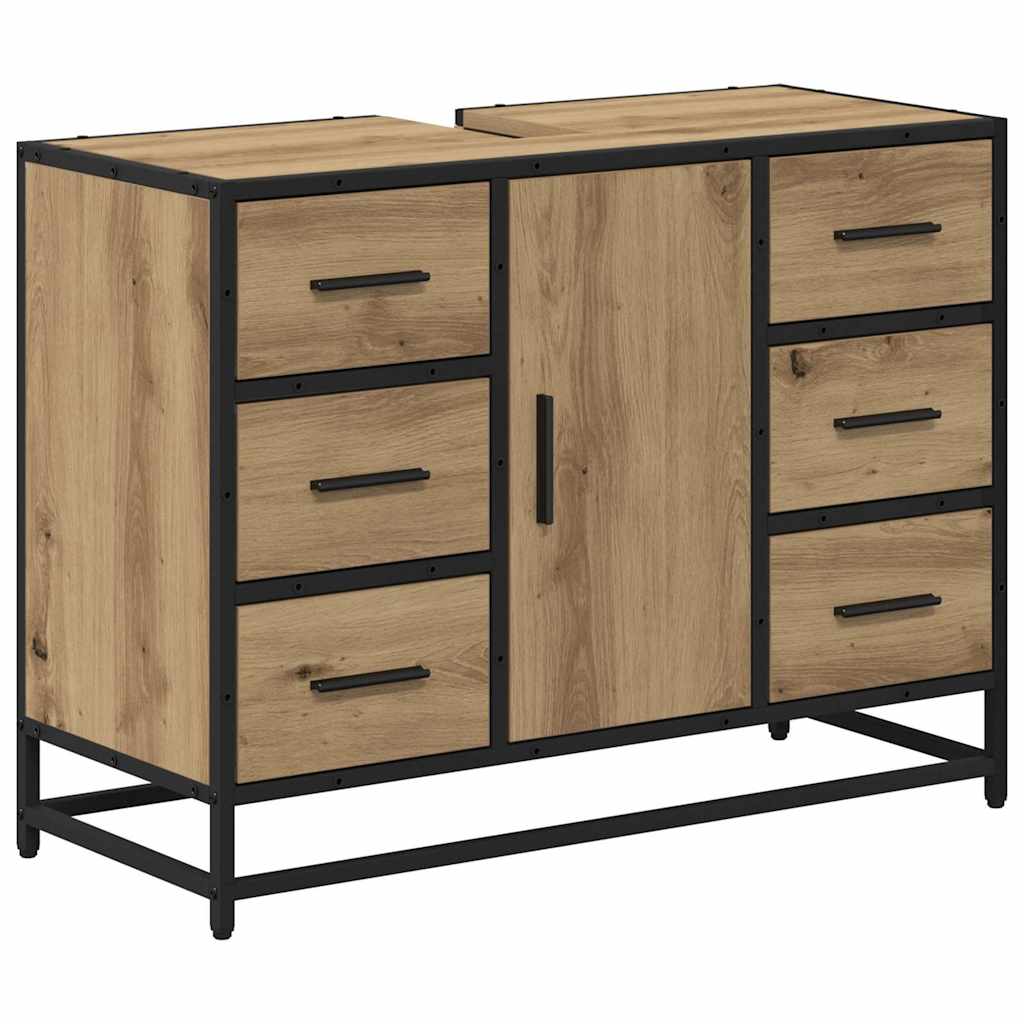 Baderomsvaskeskap artisan eik 80 x 33 x 60 cm Konstruert tre