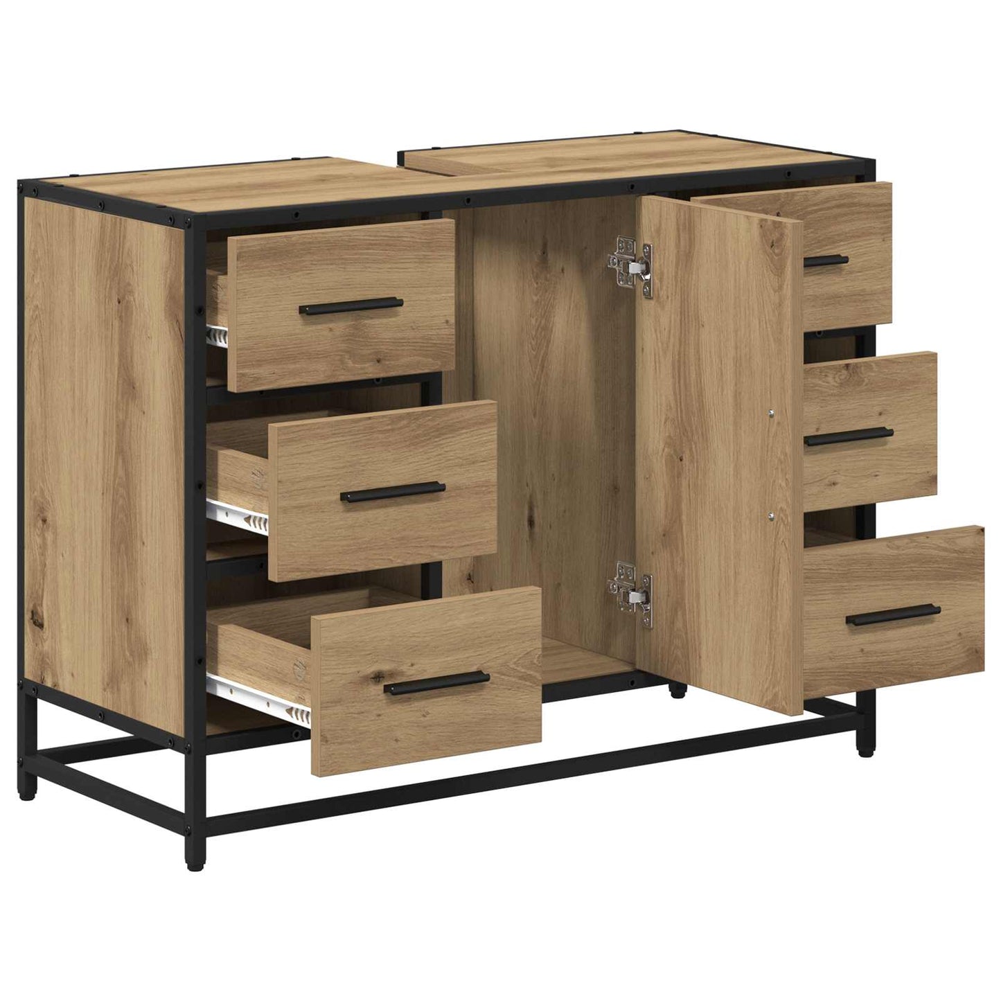 Baderomsskap Artisan Eik 80 x 33 x 60 cm Konstruert tre