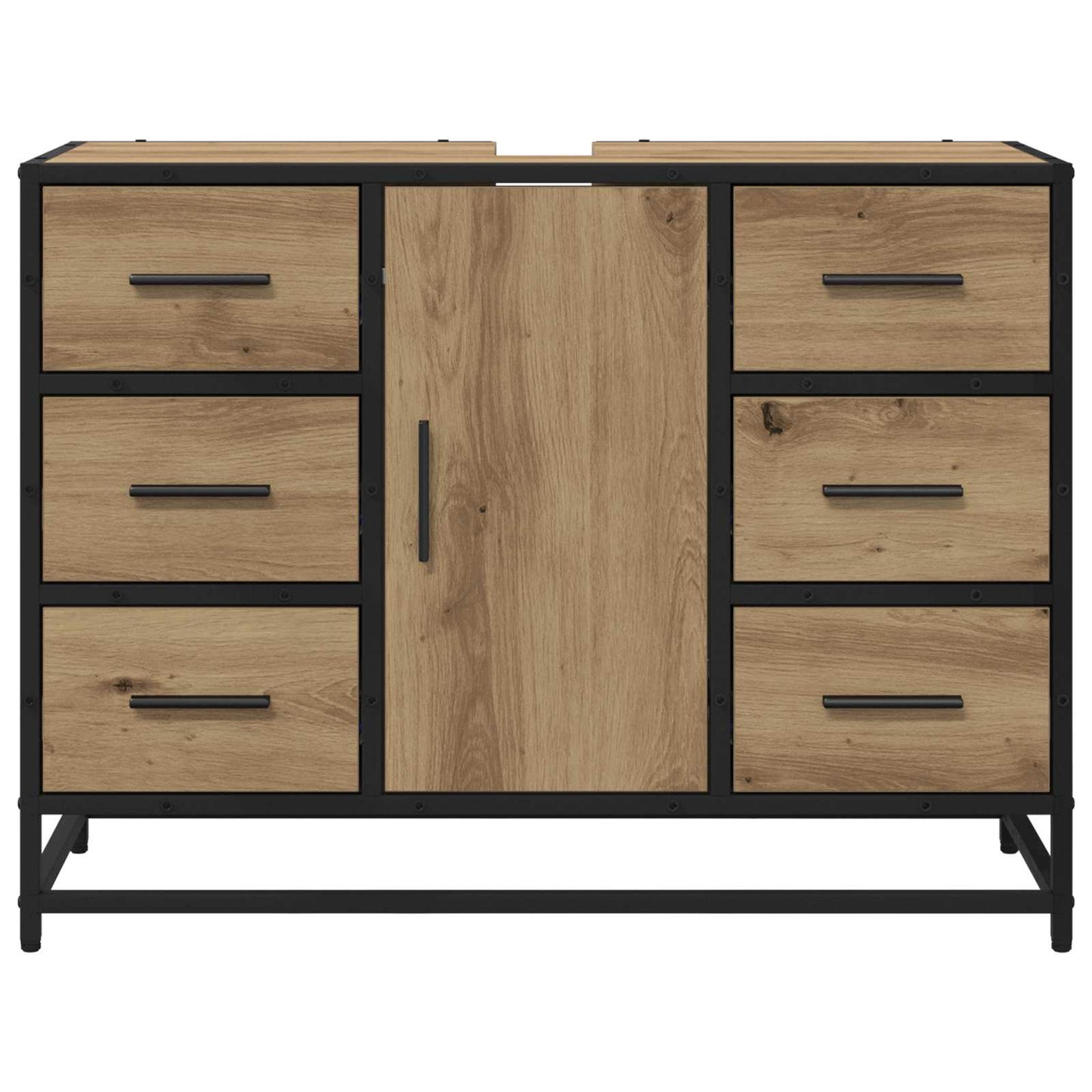 Baderomsskap Artisan Eik 80 x 33 x 60 cm Konstruert tre