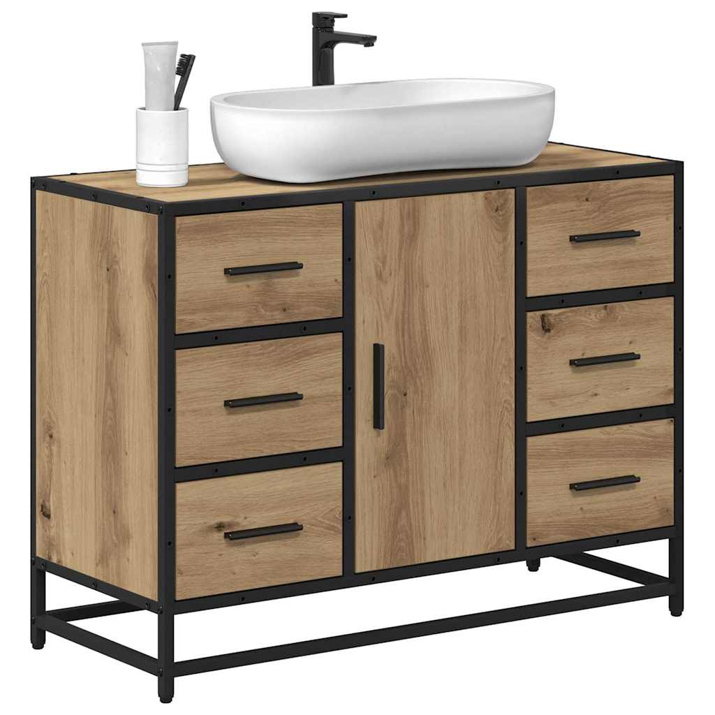 Baderomsvaskeskap artisan eik 80 x 33 x 60 cm Konstruert tre