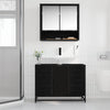 Baderomsvaskeskap Svart eik 80 x 33 x 60 cm Konstruert tre