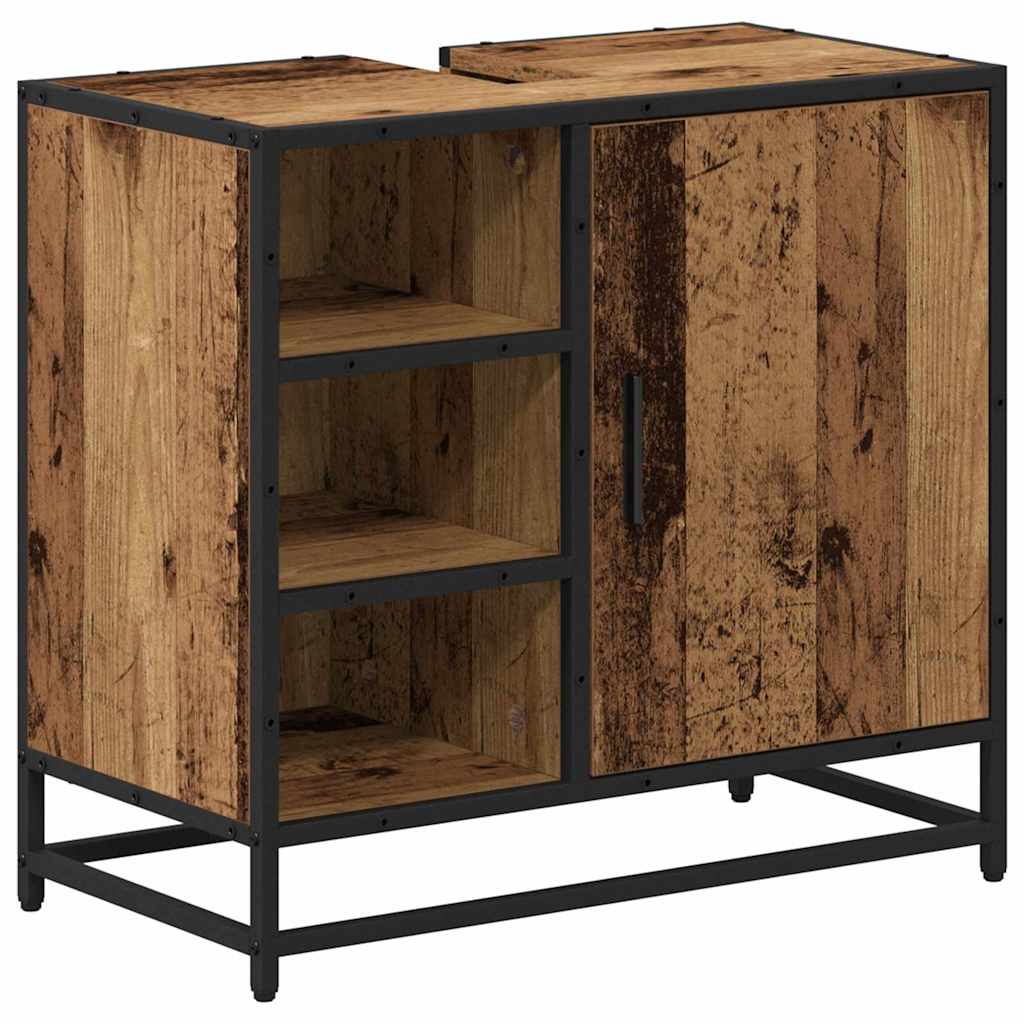 Baderomsvaskeskap Gammelt tre 65 x 33 x 60 cm Konstruert tre
