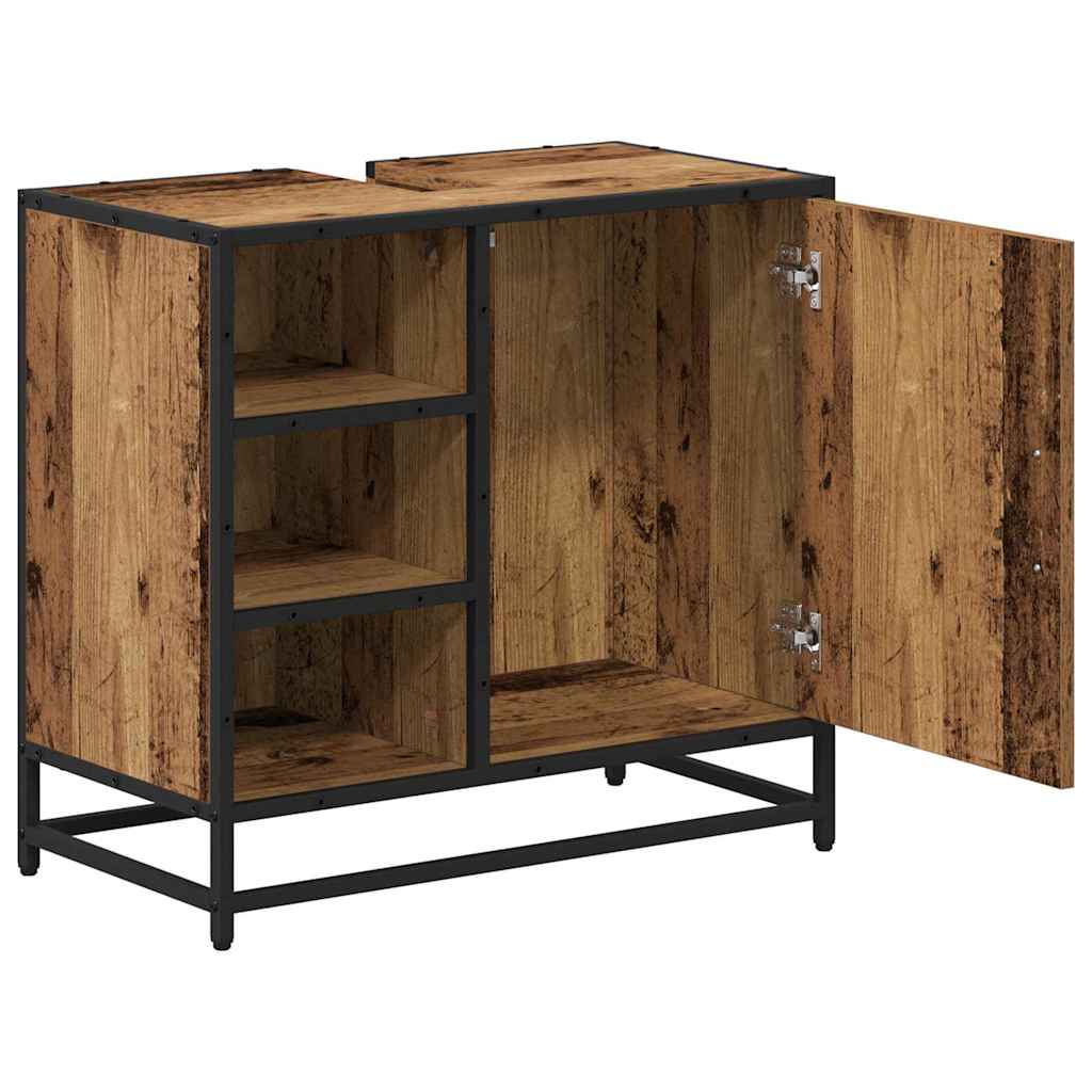 Baderomsvaskeskap Gammelt tre 65 x 33 x 60 cm Konstruert tre