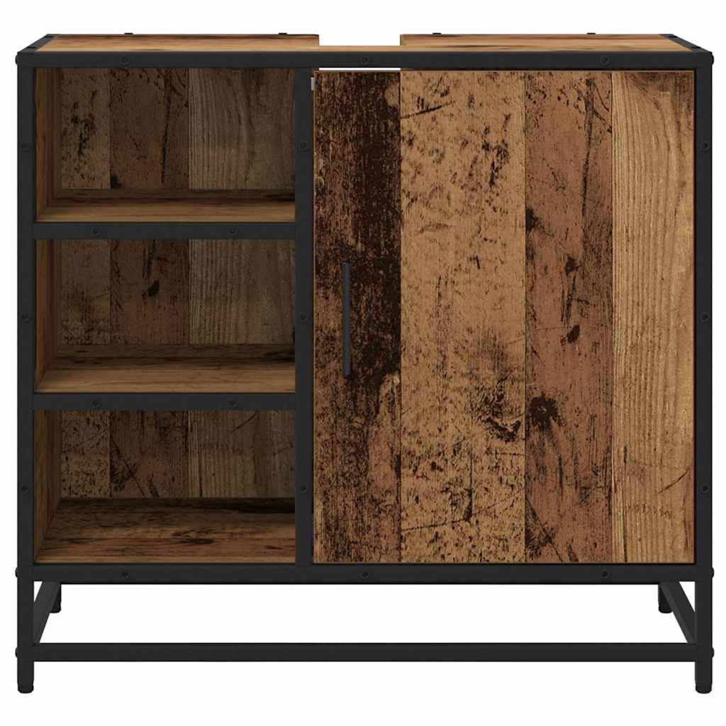 Baderomsvaskeskap Gammelt tre 65 x 33 x 60 cm Konstruert tre